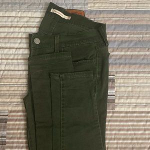 Dark green jeans